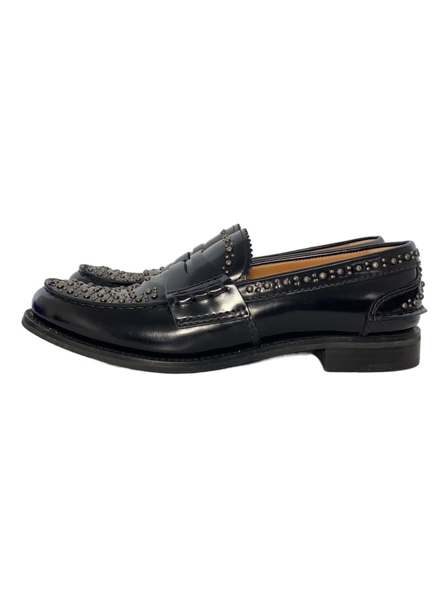 【中古】Church’s◆PEMBREY MET.W/ペニーローファー/スタッズ/黒いこと/38【シューズ】