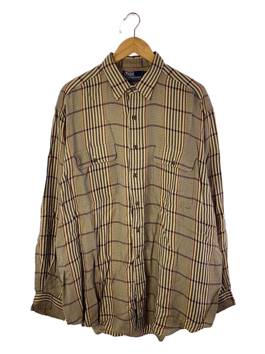 【中古】POLO RALPH LAUREN◆長袖プルオーバー/XL/人絹/BRW/読み合わせる//【メンズウェア】