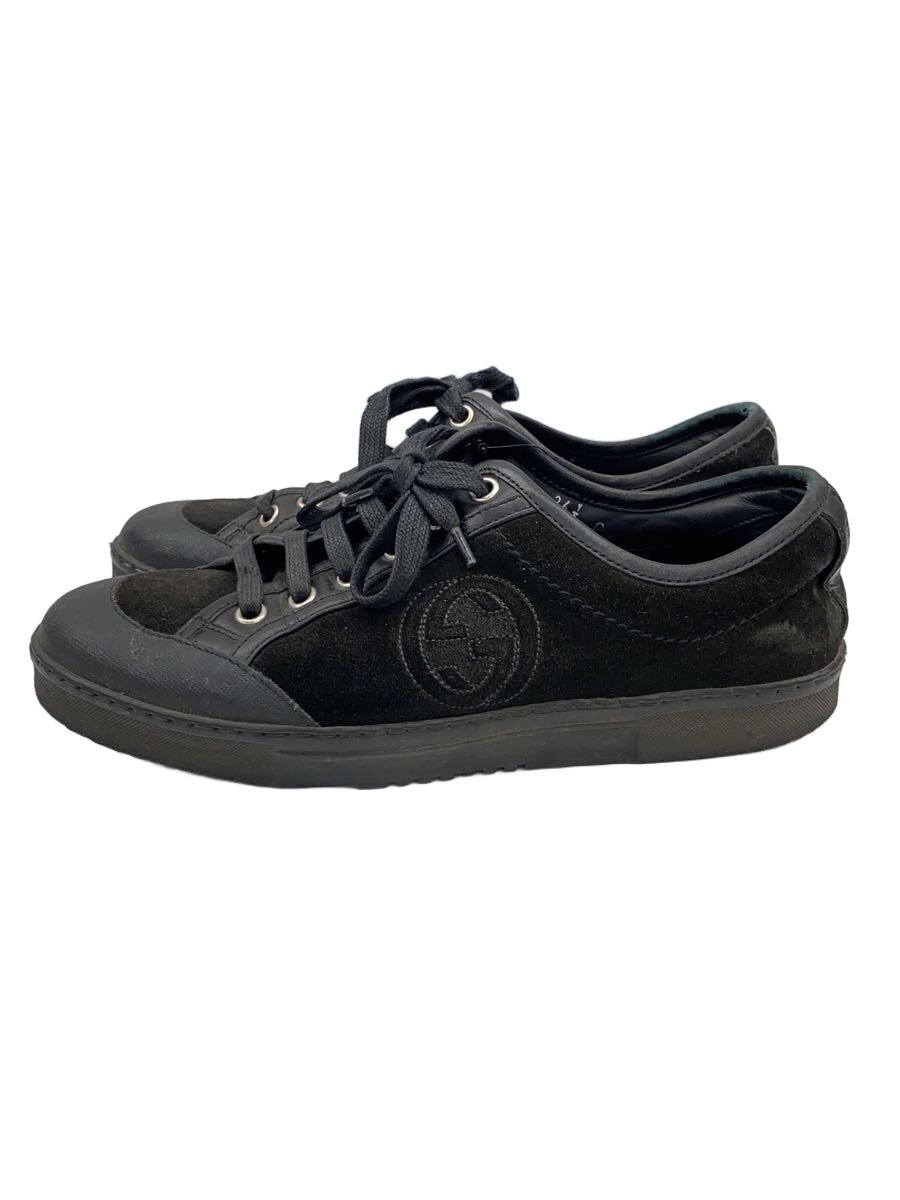 【中古】GUCCI◆ローカットスニーカー/36.5/BLK/スウェード【シューズ】