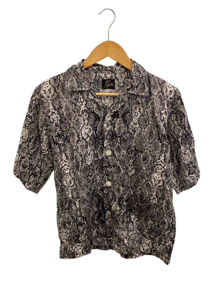 【中古】Needles◆半袖プルオーバー/XS/綿織物/GRY/毛の荒物/IN169【メンズウェア】