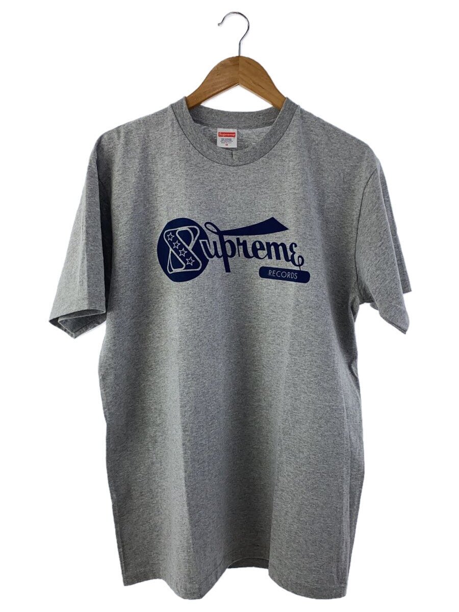 【中古】Supreme◆24SS/Records Tee/プルオーバー/M/綿織物/GRY【メンズウェア】