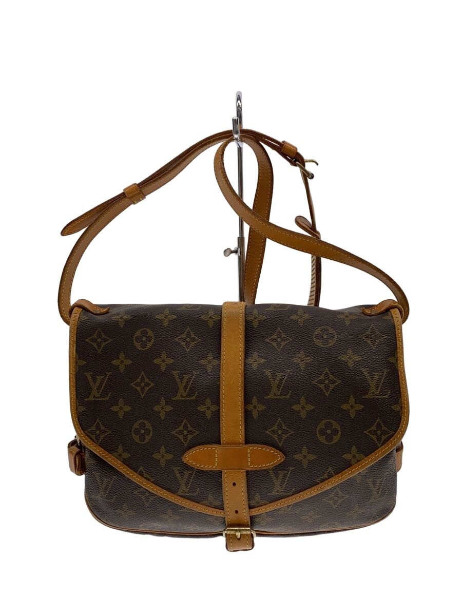 【中古】LOUIS VUITTON◆1)ソミュール30_モノグラム・帆布/PVC/BRW【御徒面子】