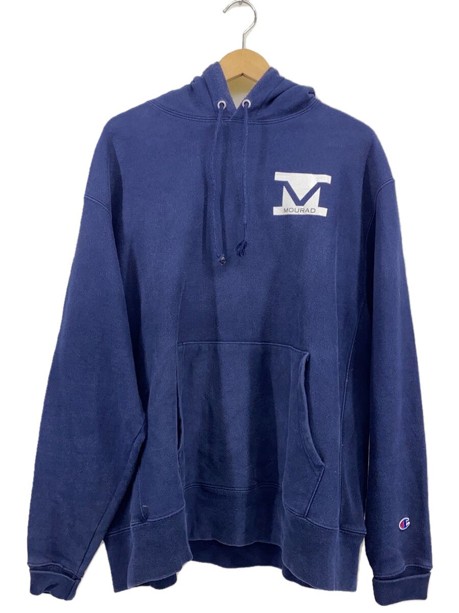 【中古】Champion◆パーカー/XL/綿織物/NVY/無地/REVERASE WEAVE【メンズウェア】