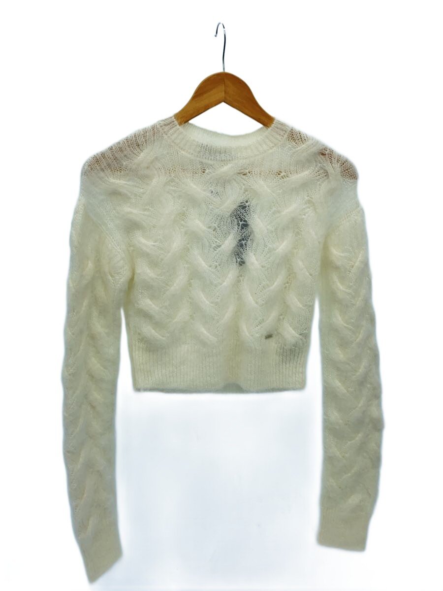【中古】DSQUARED2◆編み物・スウェーター(薄っぺら)/XS/モヘヤ/WHT/S72HA1172//【レディースお召しもの】
