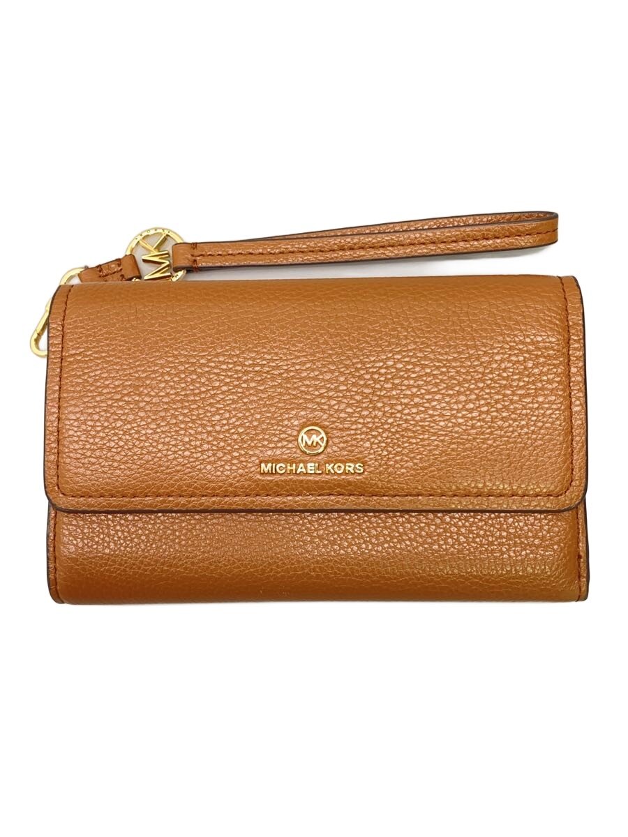 【中古】MICHAEL KORS◆3つ折り金入れ/--/CML/無地/レディース/34S2GT9W7L【服飾雑貨他】