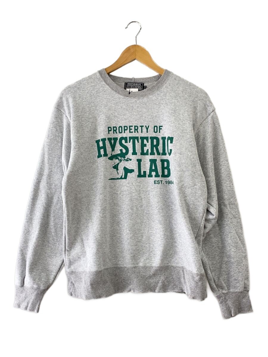 【中古】HYSTERIC GLAMOUR◆汗水/S/ポリエステル/GRY/刷り上げる/02223CS07【メンズウェア】