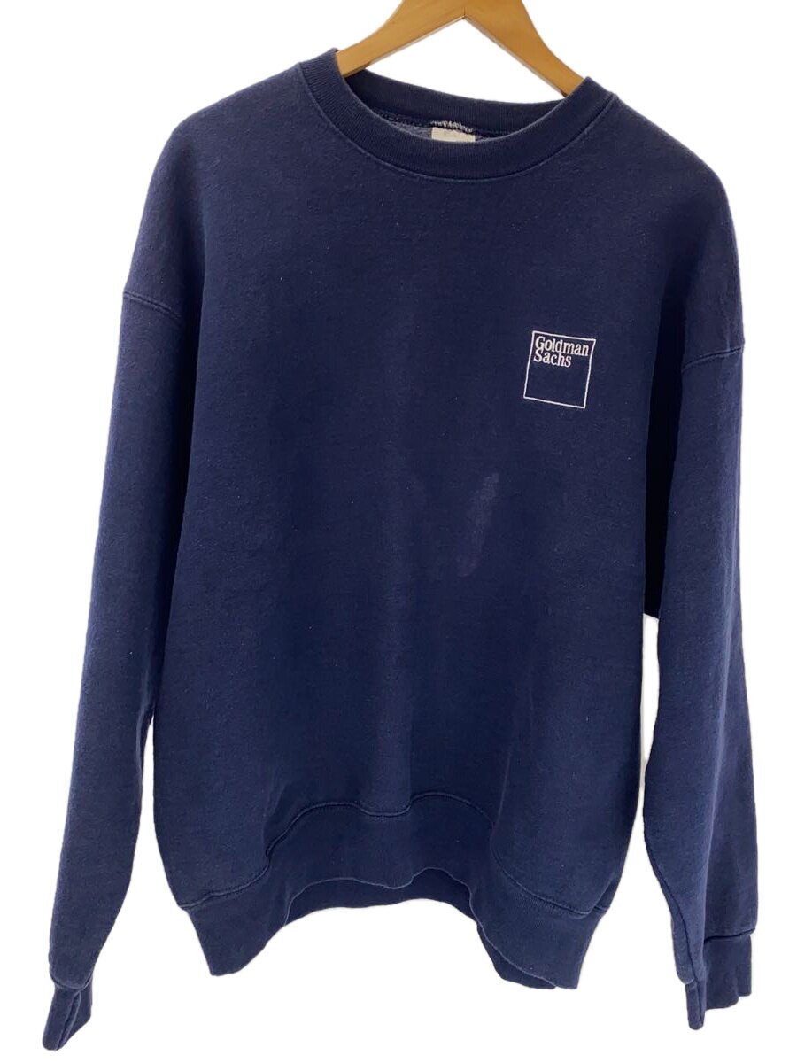【中古】FRUIT OF THE LOOM◆90S/USA製/GOLDMANSACHS/汗水/L/綿織物/NVY/無地【メンズウェア】