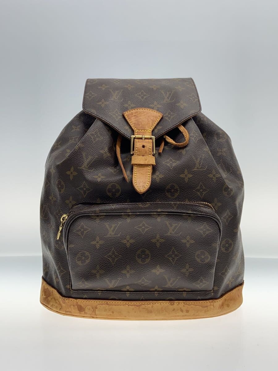 【中古】LOUIS VUITTON◆モン掏摸_モノグラム・帆布_BRW/PVC/BRW//【御徒面子】