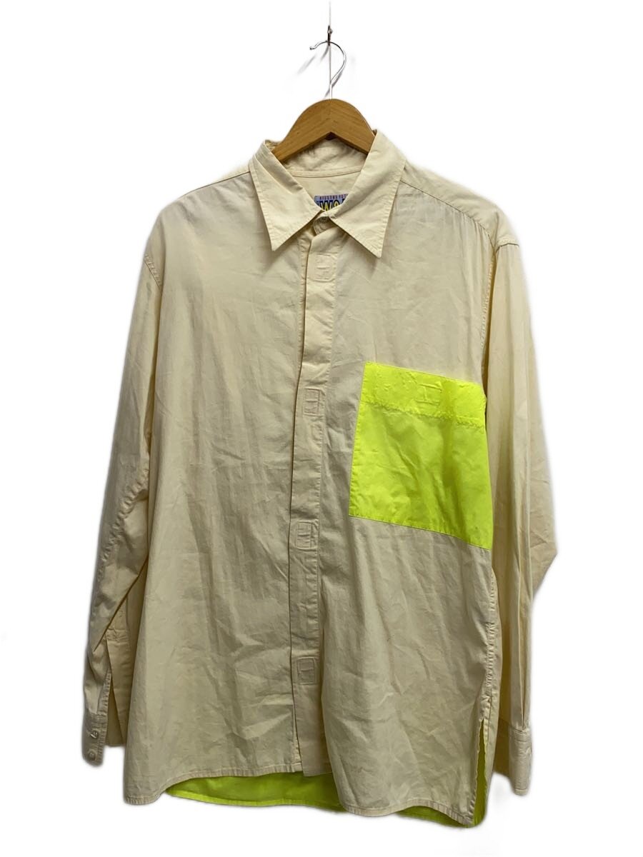 【中古】W.\u0026L.T.◆ナイロンうつり変わり/バックジッブ/呼びりんクロ比翼長袖プルオーバー/M/綿織物/CRM【メンズウェア】