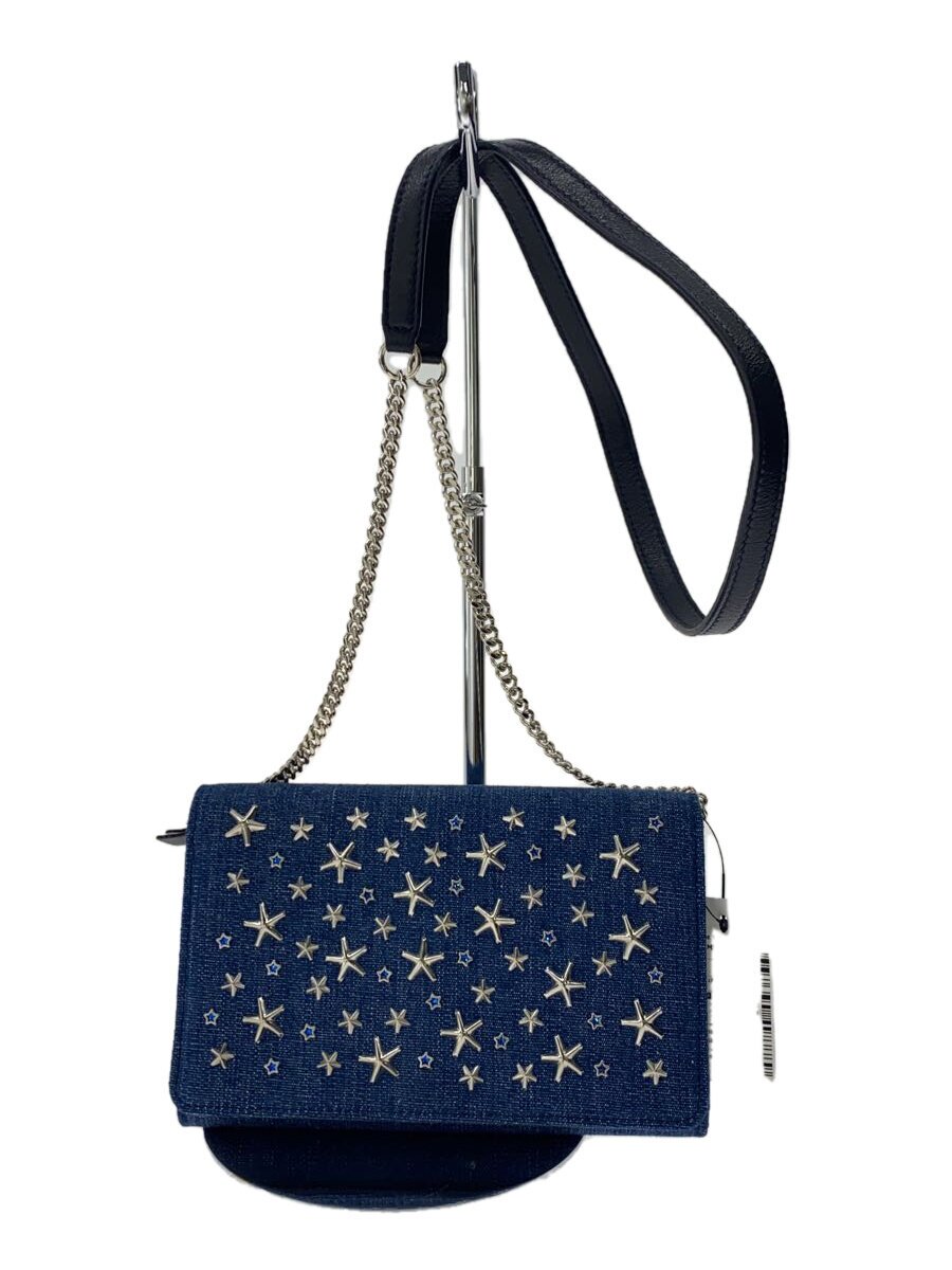 【中古】JIMMY CHOO◆ショルダーバッグ/--/BLU/チェーンウォレット【バッグ】｜2ｎｄ STREET 店