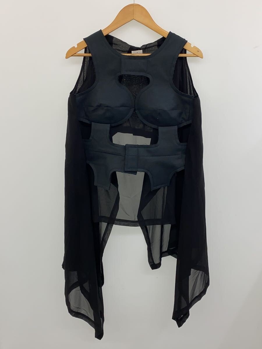 【中古】COMME des GARCONS◆AD2019/ロングより良い/シアー/馬具/立体裁ち切る/S/ポリエステル/BLK/GD-C008//【レディース御召しもの】