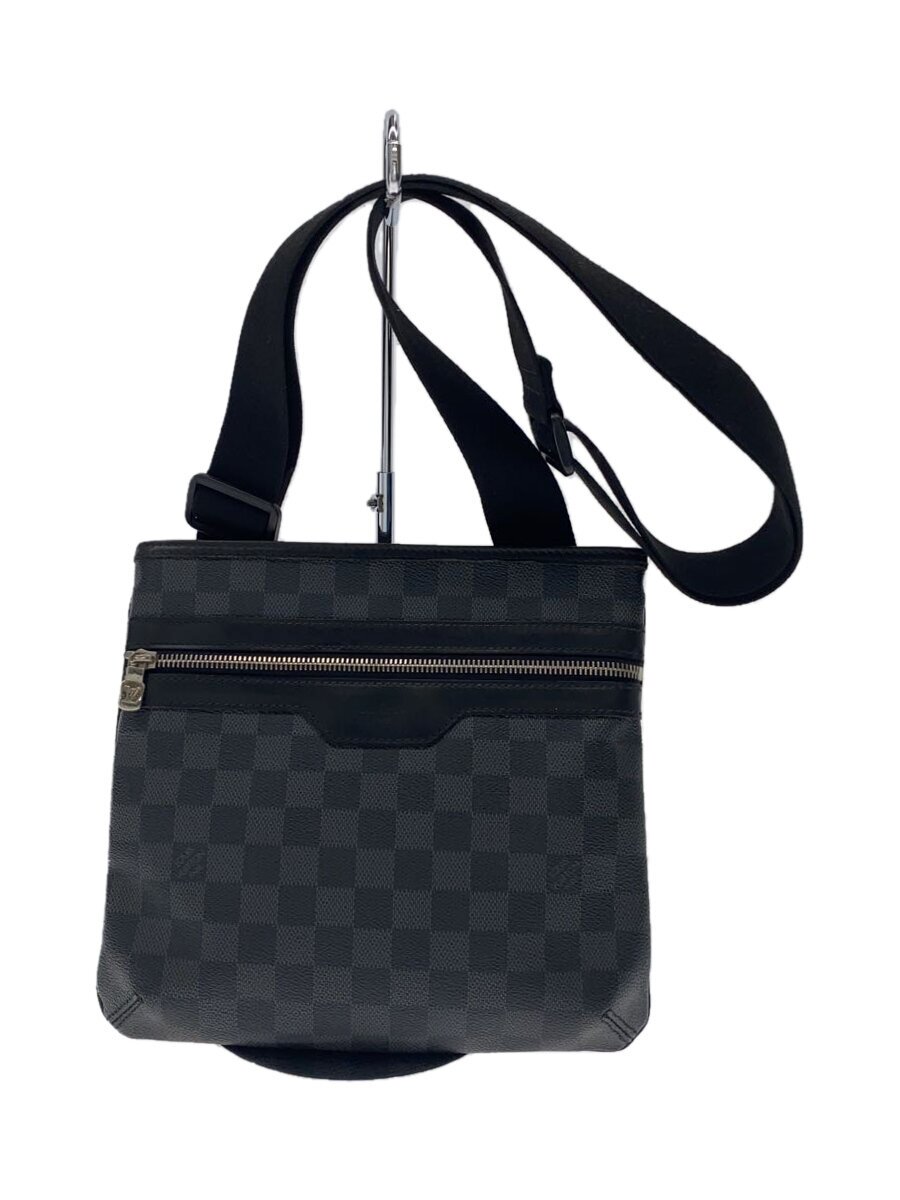 【中古】LOUIS VUITTON◆トマス/ショルダーバッグ/PVC/黒いこと/総柄/N58028/ルイヴィトン【御徒面子】