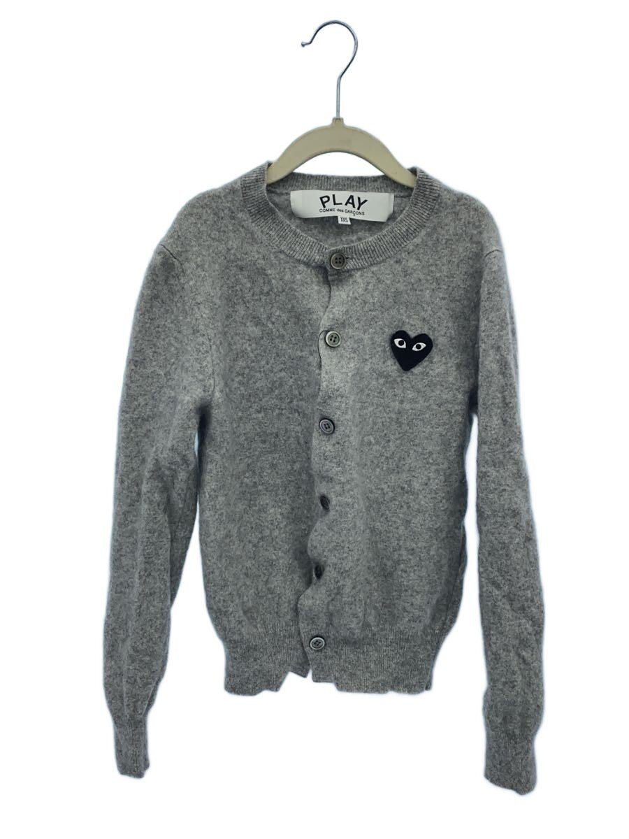 【中古】PLAY COMME des GARCONS◆ジレー(朦朦たる)/XXS/羊毛/GRY/AX-N023【レディース御召しもの】
