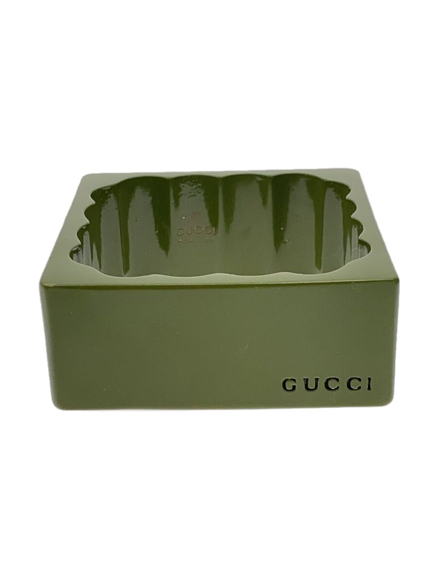 【中古】GUCCI◆スクエアバングル/--/GRN/レディース【服飾雑貨他】
