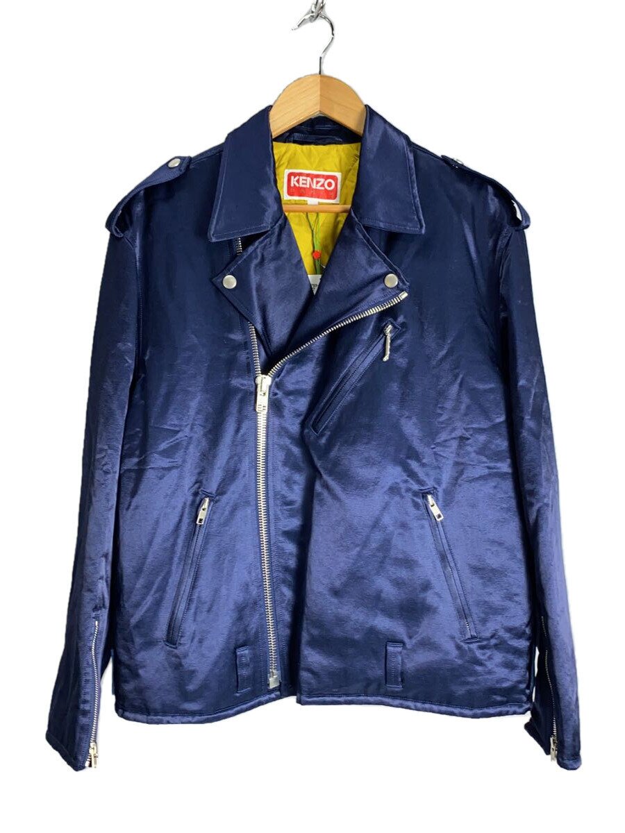【中古】KENZO◆ダブルライダースジャケット/L/--/NVY/769-70012002【メンズウェア】