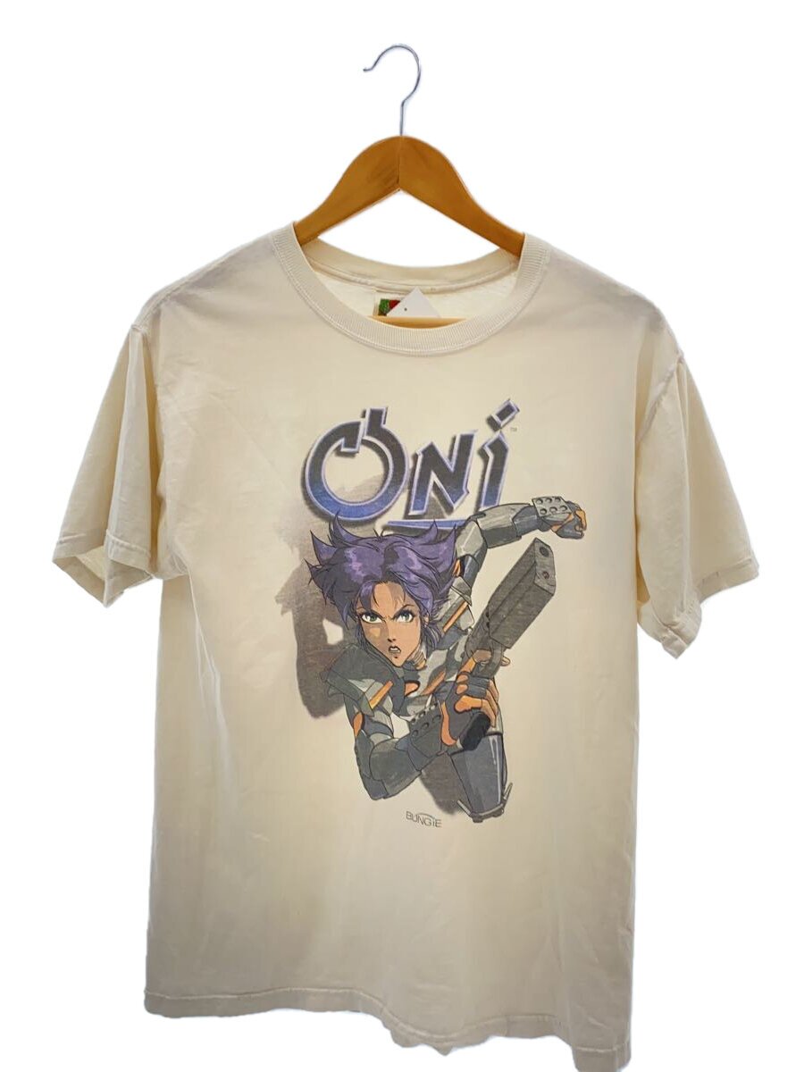 【中古】FRUIT OF THE LOOM◆Oni/Konoko/ティーシャツ/M/綿織物/WHT/刷り上げる【メンズウェア】