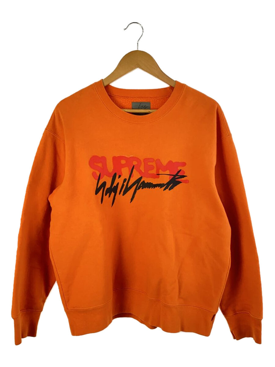 【中古】Supreme◆20AW/Yohji Yamamoto Crewneck/流汗/L/綿織物/オレンジ色【メンズウェア】