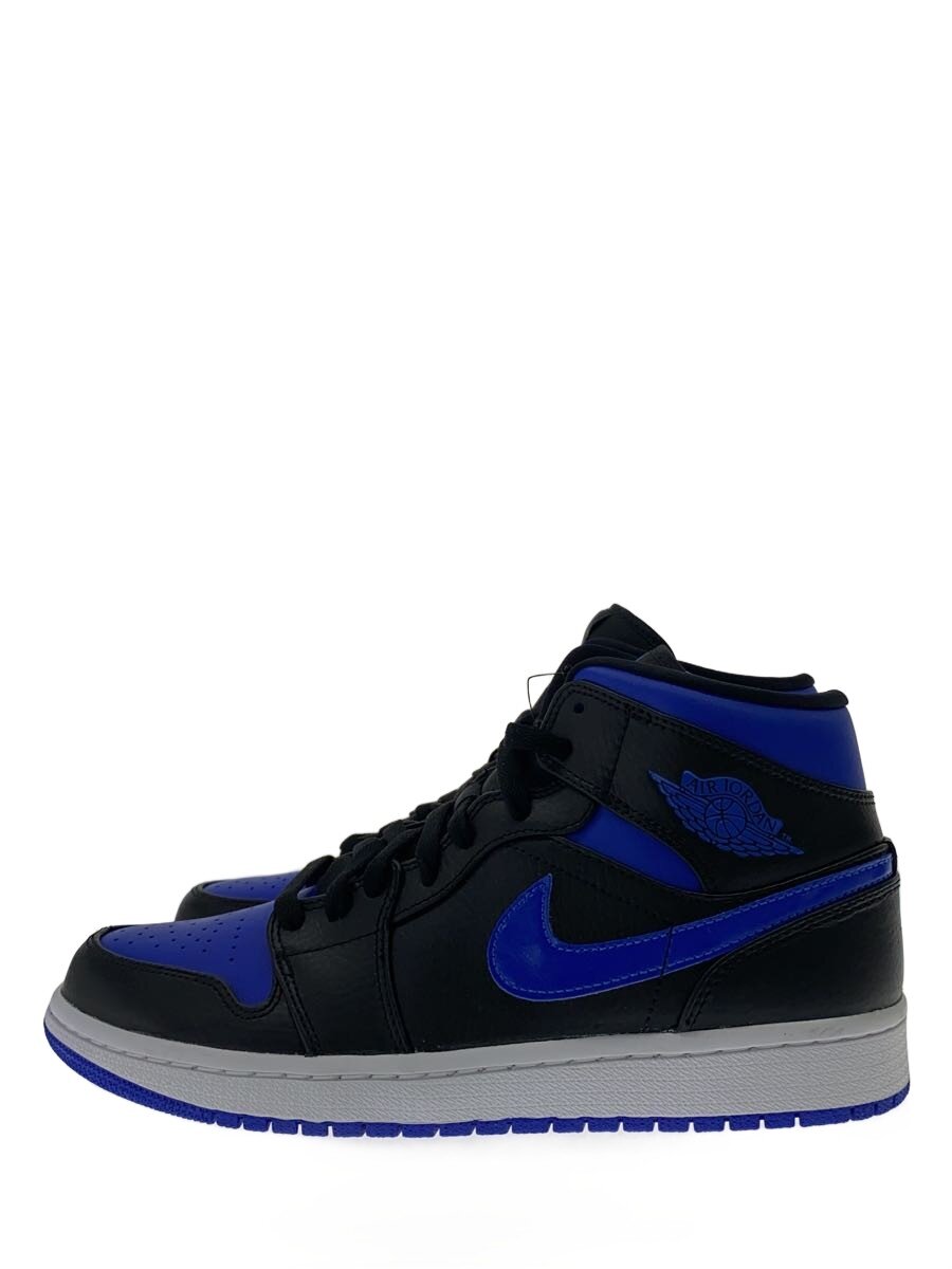 【中古】NIKE◆AIR JORDAN 1 MID/エアジョーダン 1 ミッド/黒いこと/554724-068/26.5糎/BL【シューズ】