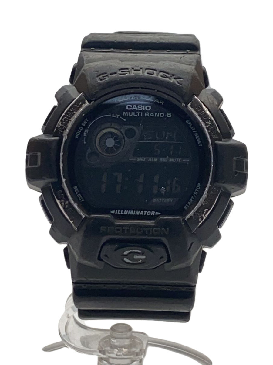 【中古】CASIO◆ソーラーウオッチ・G-SHOCK/デジタル/BLK/BLK【服飾雑貨他】