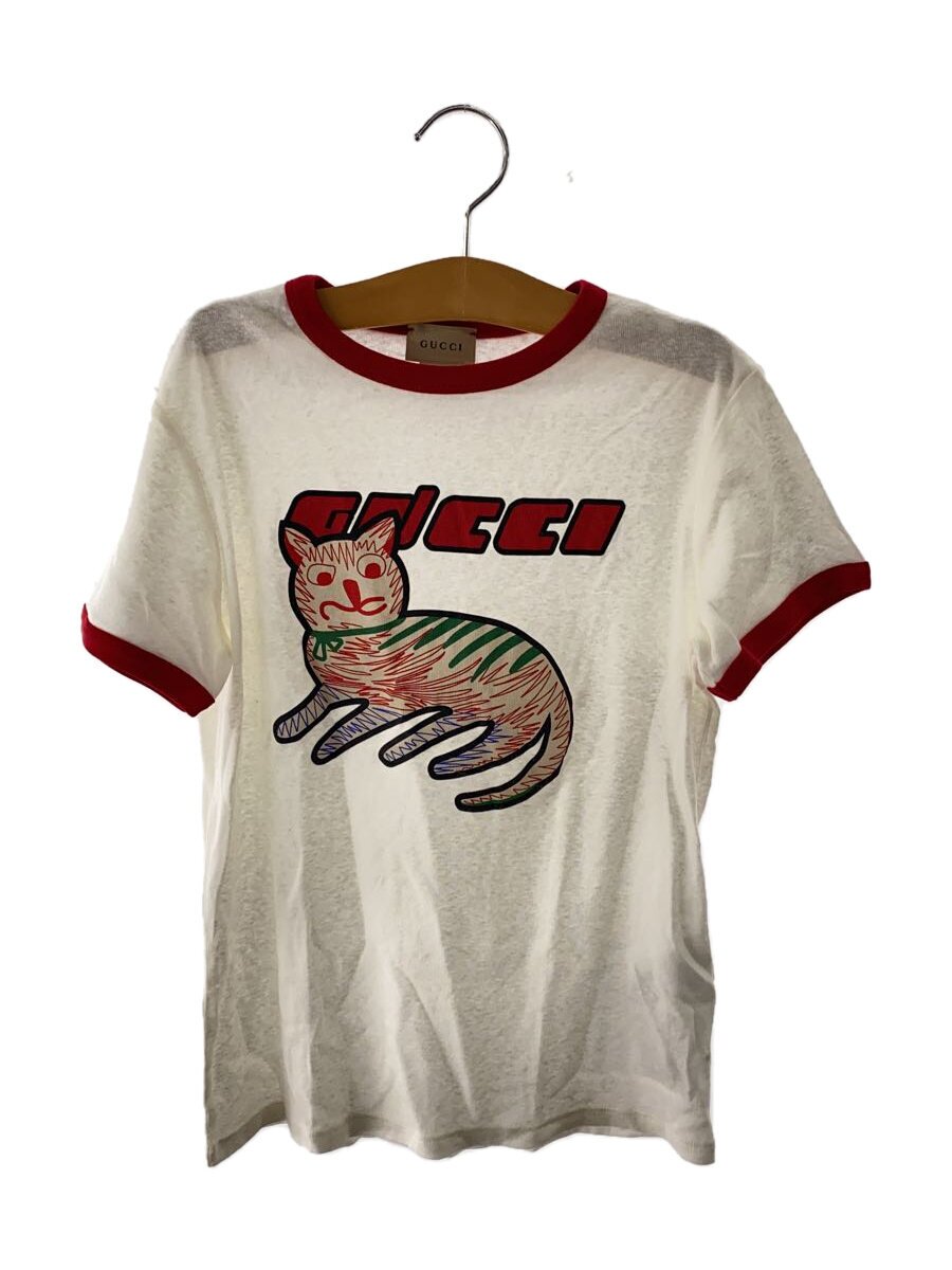 【中古】GUCCI◆ティーシャツ/140糎/綿織物/WHT【キッズ】