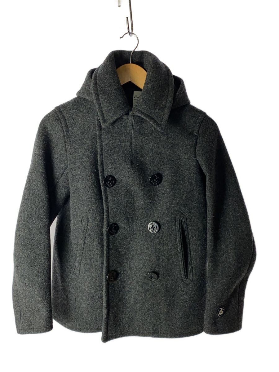【中古】ORCIVAL◆厚地の外套/US14/羊毛/GRY/無地/12A-KW-003【キッズ】