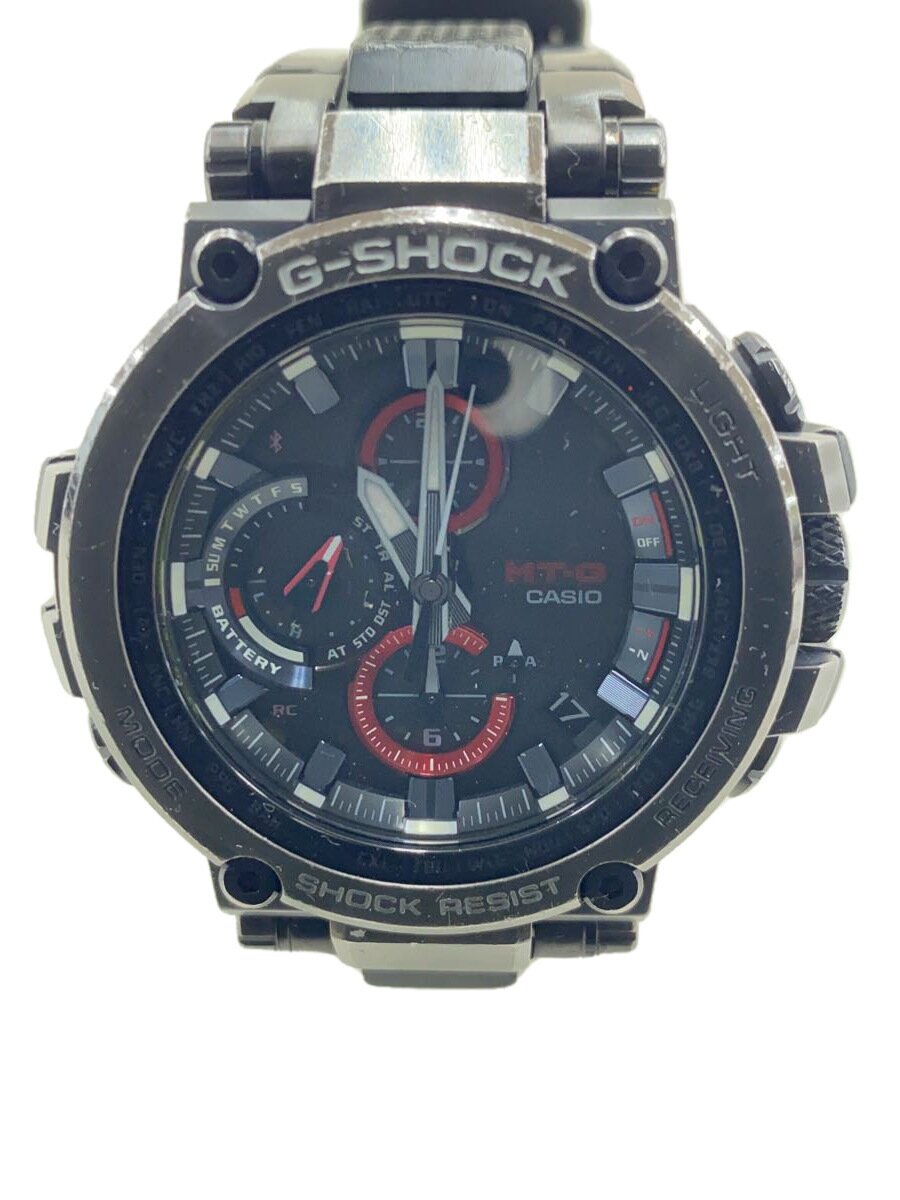 【中古】CASIO◆ソーラーウオッチ・G-SHOCK/アナログ/天然ゴム/BLK/BLK【服飾雑貨他】