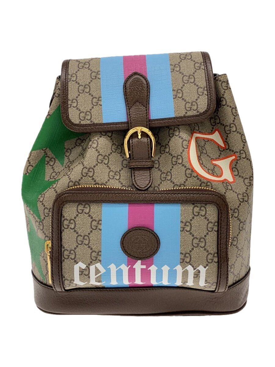 【中古】GUCCI◆GG付き添い人うしろ側風呂敷き包み/背嚢/PVC/BRW/674147/GG【御徒面子】