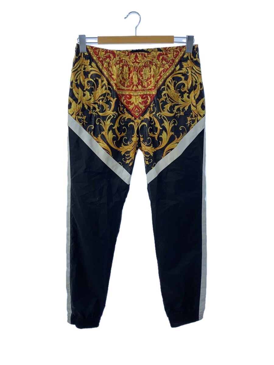 【中古】VERSACE◆Panelled Baroque Print Track Pants/引っ切り無いズボン下/44/ポリエステル/BLK【メンズウェア】