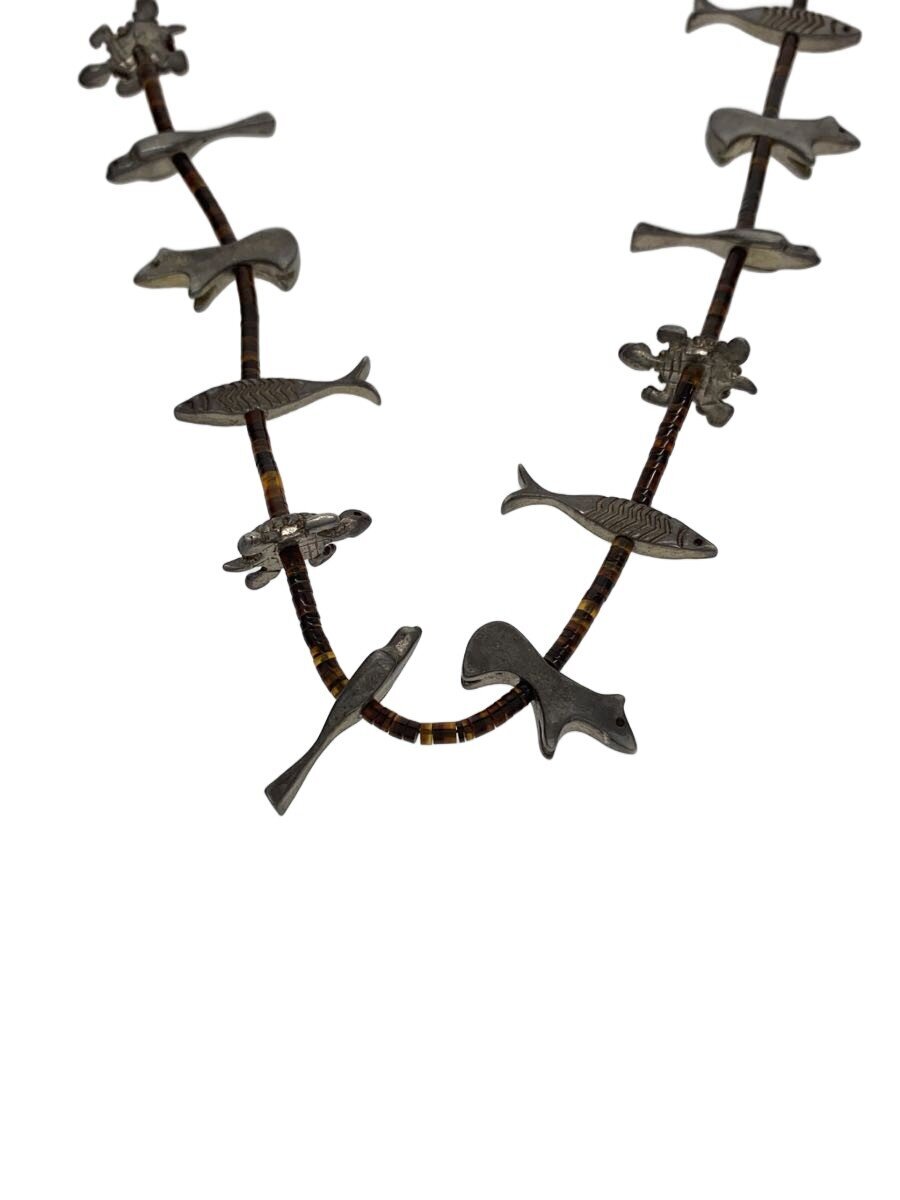 【中古】ZUNI◆フェテッシュネックレス/北米インディアン宝飾品/ビーズ×しろがね色/首飾り/--/メンズ//【服飾雑貨他】