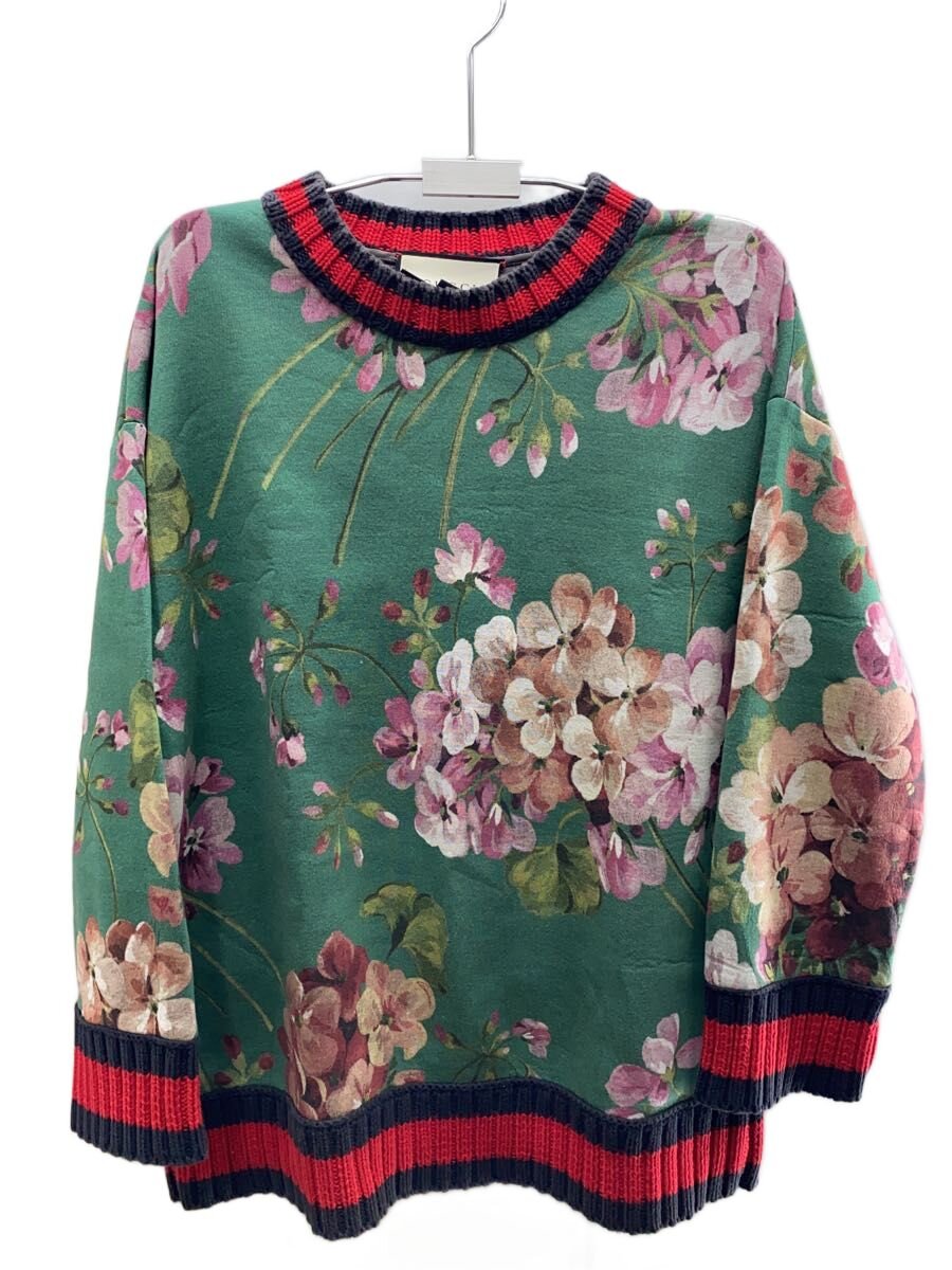 【中古】GUCCI◆汗水/--/人絹/GRN/総柄【レディース御召しもの】