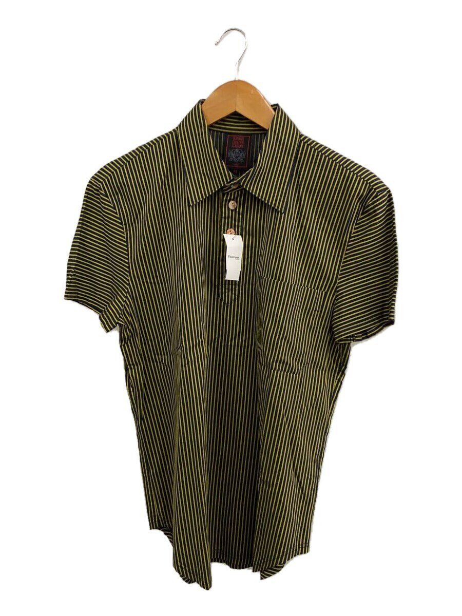 【中古】Jean Paul GAULTIER CLASSIQUE◆半袖プルオーバー/48/綿織物/GRN/縞模様/300144【メンズウェア】