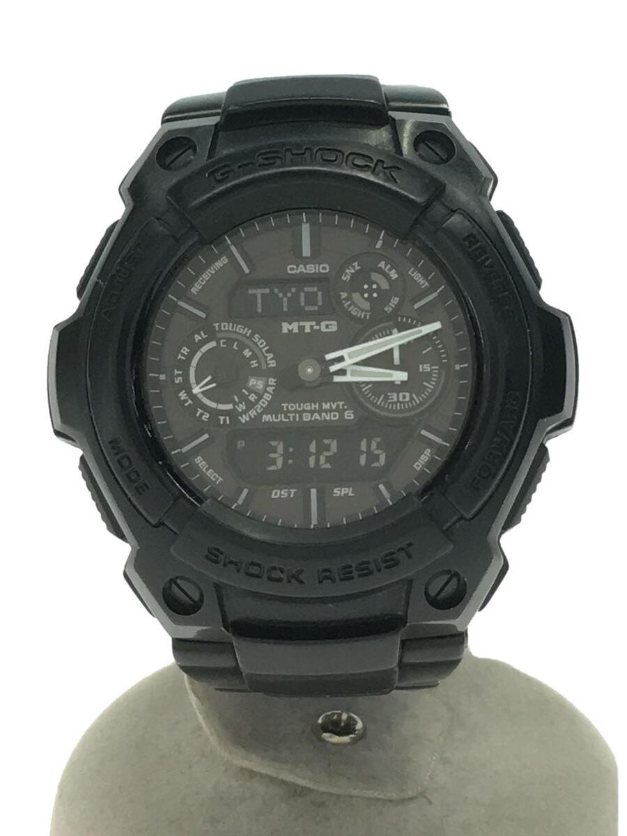 【中古】CASIO◆ソーラーウオッチ・G-SHOCK/デジアナ/BLK【服飾雑貨他】