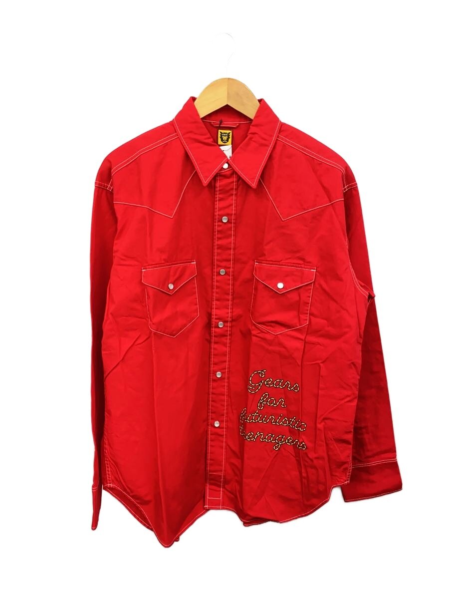 【中古】HUMAN MADE◆長袖シャツ/WESTERN SHIRT/XL/コットン/RED【メンズウェア】｜2ｎｄ STREET 店