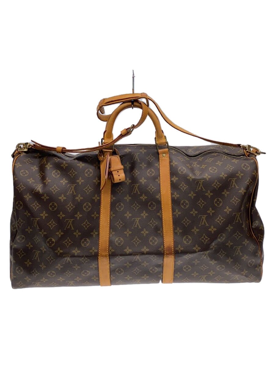 【中古】LOUIS VUITTON◆キーポル・バンドリエール60_モノグラム・帆布_BRW/PVC/BRW【御徒面子】