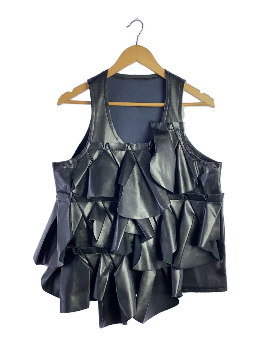 【中古】COMME des GARCONS◆AD2024/フラウンスより良い/S/フェイクレザー/BLK/gn-b011【レディース御召しもの】