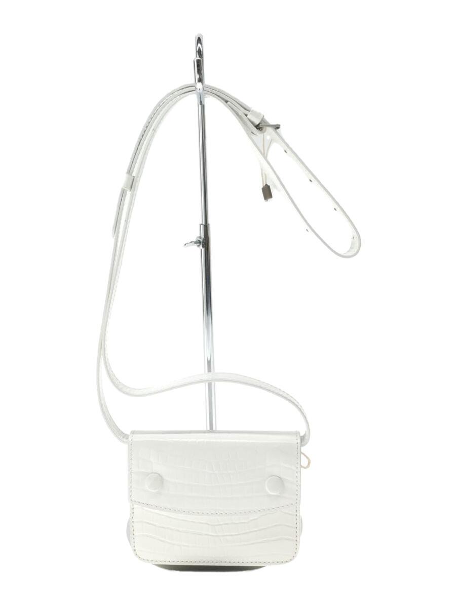 【中古】Maison Margiela◆酉の方角御徒面子/なめし革/WHT/無地/S35WB0077 P3038【御徒面子】