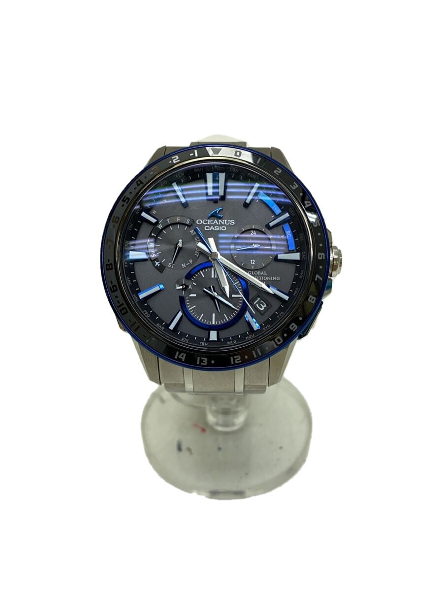【中古】CASIO◆ソーラーウォッチ・OCEANUS/アナログ【服飾雑貨他】