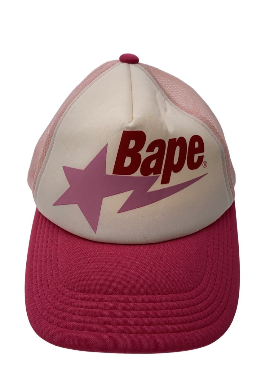 【中古】A BATHING APE◆メッシュ旗がしら/FREE/PNK/レディース/001CPI301019M【服飾雑貨他】
