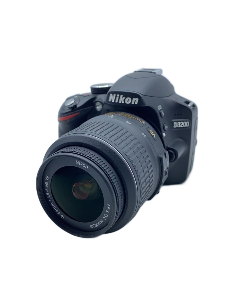 【中古】Nikon◆デジタル一眼写真機 D3200 200粍 ダブルズームキット [黒いこと]【写真機】