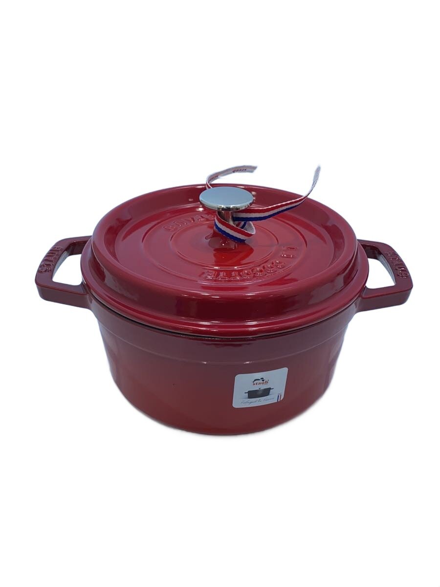 【中古】Staub◆ピコ・ココット ラウンド チェリー/RED/40509-820//【キッチン用品】|2nd STREET 店