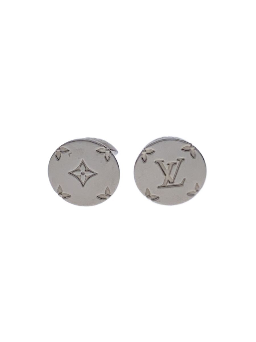 【中古】LOUIS VUITTON◆ブトンドゥマンシェット・モノグラム_モノグラム_SLV/メッキ/SLV/メンズ【服飾雑貨他】