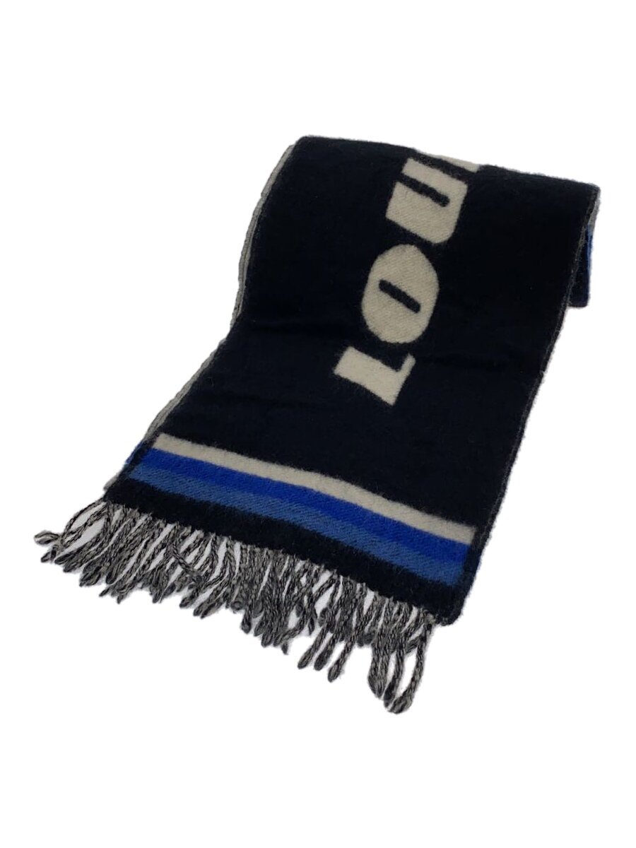 【中古】LOUIS VUITTON◆えり巻き/羊毛/BLK/メンズ/M73439【服飾雑貨他】