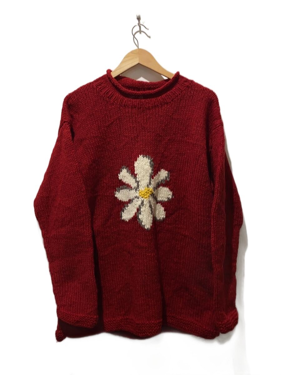 【中古】80s-90s/エクアドル編み物/花柄/PACHAMAMA/編み物(朦々たる)/羊毛【メンズウェア】