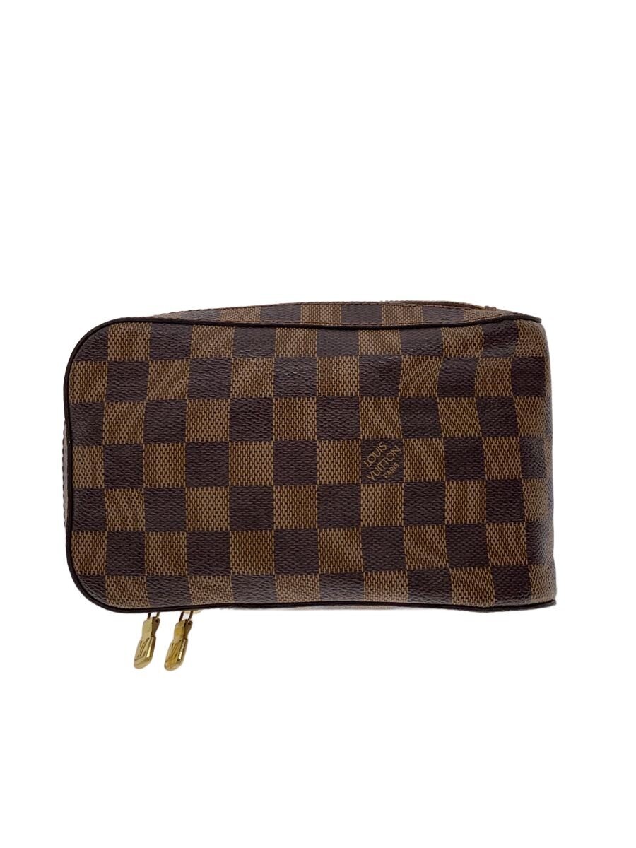 【中古】LOUIS VUITTON◆ジェロニモス_ダミエ・エベヌ/PVC/BRW【御徒面子】