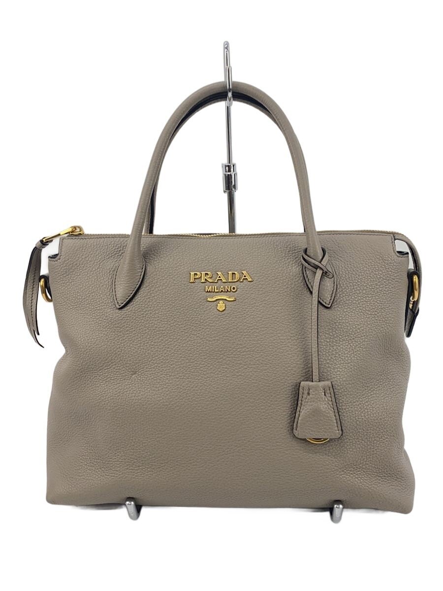 【中古】PRADA◆トートバッグ/牛革/GRY【バッグ】｜2ｎｄ STREET 店