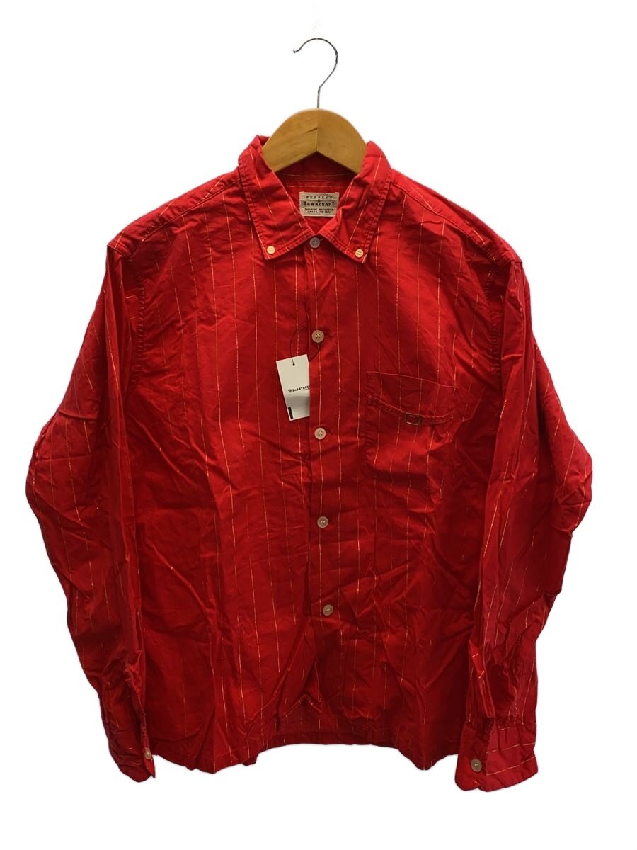 【中古】TOWN CRAFT◆50s-60s/長袖プルオーバー/L/--/RED/縞模様【メンズウェア】