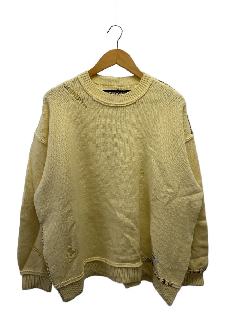 【中古】NEIGHBORHOOD◆SAVAGE CREWNECK SWEATER/L/アクリル樹脂/CRM/242FUNH-KNM01【メンズウェア】