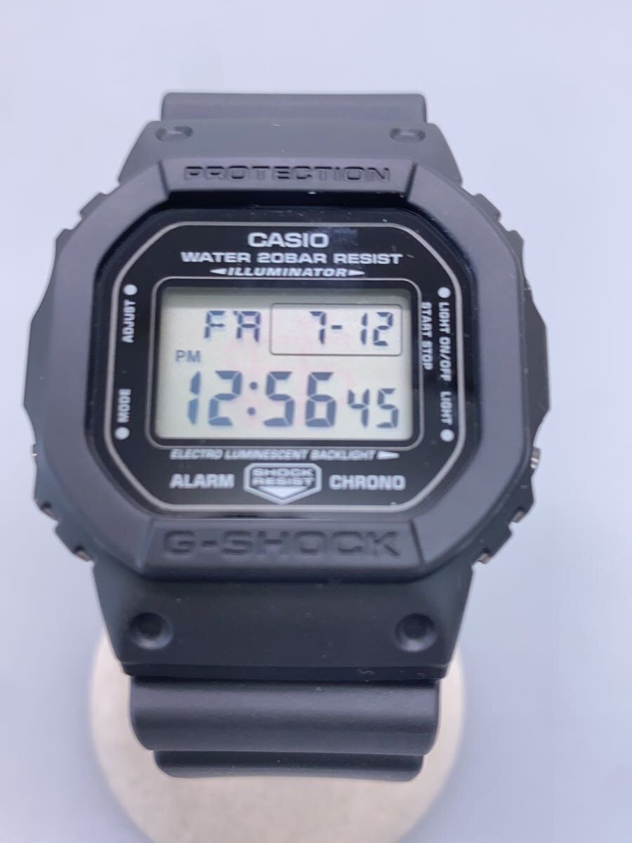 【中古】CASIO◆ウオッチ/デジタル/天然ゴム/GRY/BLK/dw-5600vt【服飾雑貨他】
