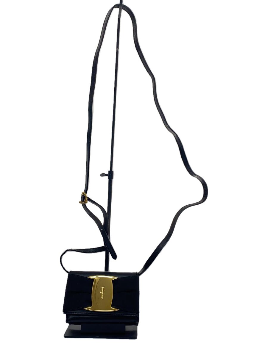 【中古】Salvatore Ferragamo◆ヴァラリボン ミニ ショルダーバッグ /レザー/ブラック/小傷有【バッグ】｜2ｎｄ STREET 店