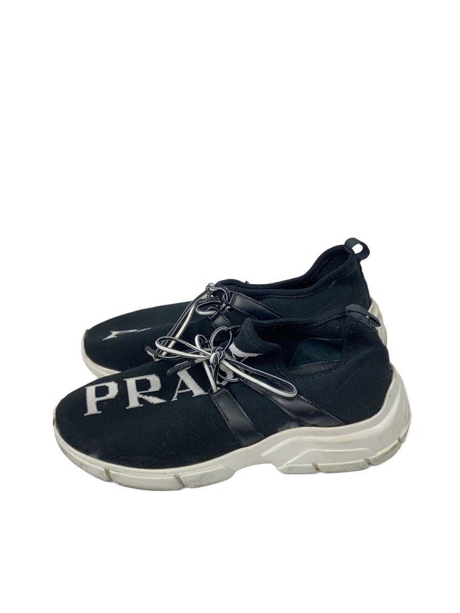 【中古】PRADA◆シューズ/ニットファブリックスニーカー/25糎/BLK【シューズ】